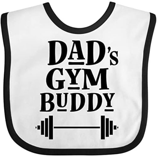 inktastic Dad's Gym Buddy Childs Workout Baby Bib