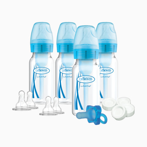 Options+ Narrow Breast To Bottle Slow Flow Set - Blue