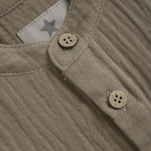 Muslin Cotton Short Sleeve Playsuit, Silver Sage - HutteliHut | Maisonette