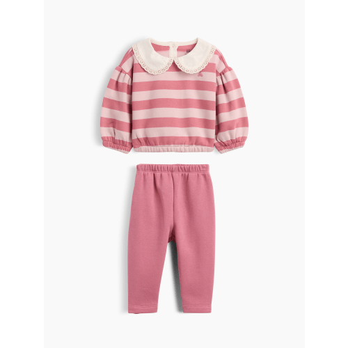 Baby VintageSoft Lace-Collar Sweat Set