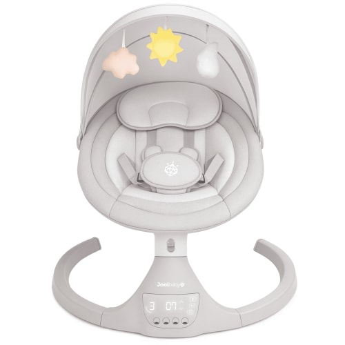 Jool Baby Nova Swing for Newborns - Electric Motorized Infant Swing, Bluetooth Music, 10 Preset Melodies, Remote (Updated Model, Stone)