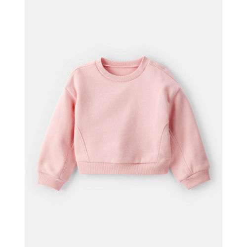 Baby Girl Long-Sleeve Pullover Sweatshirt - Pink - Carter's | Carter's