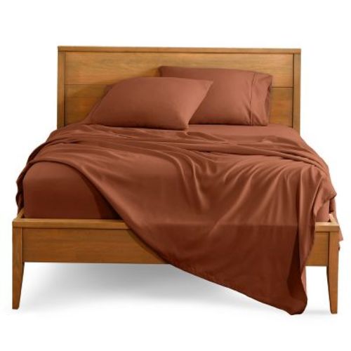 King Terracotta 4 Piece Ultra-soft Double Brushed Sheet Set By Bare Home