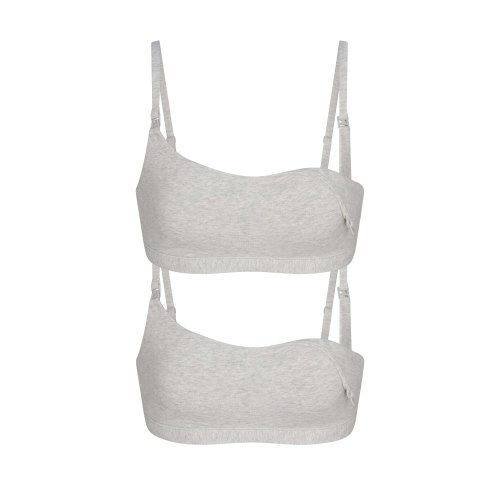 MATERNITY NURSING SCOOP BRALETTE | LIGHT HEATHER GREY | SKIMS