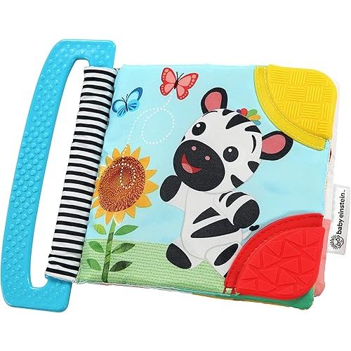 Baby Einstein Curious Explorers Teether Book Take-Along Toy, Ages Newborn +, Multicolored