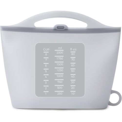 70oz / 2000ml On‑The‑Go Portable Silicone Microwave Steam Sterilizer Bags for Travel, Reusable Silicone Steaming Bags, Suitable for Baby Bottles, Breast Pump Accessories, Pacifiers