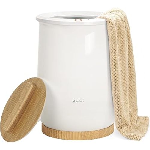 Keenray Towel Warmers, Luxury Bucket Towel Warmer, Large Towel Warmer for Bathroom, Auto Shut Off, Fits Up to Two 40"X70" Oversized Towels, Bathrobes, Blankets, PJ's and More, CL1