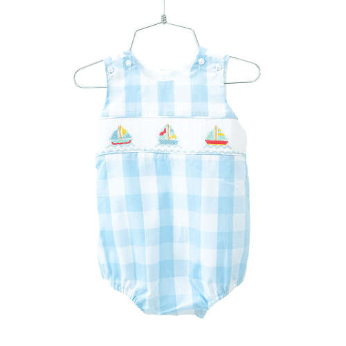 Smocked Sailboats Bubble (9mo)