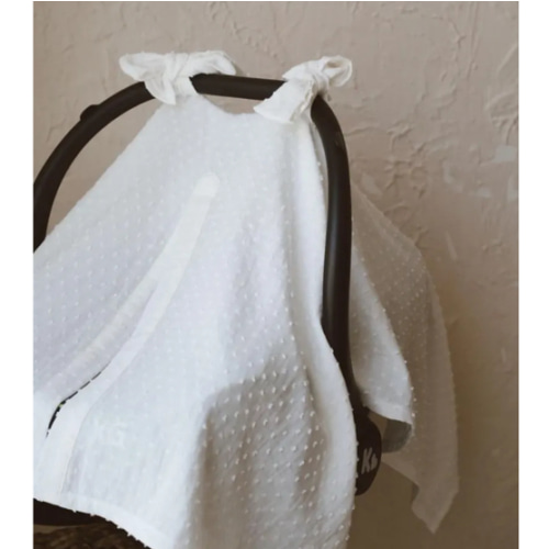 Cotton Muslin Baby Stroller Cover ,Baby Car Seat Canopy , Cotton Baby Stroller Cover ,Baby Shower Gift, Baby Car Seat Cover with Bow Accents