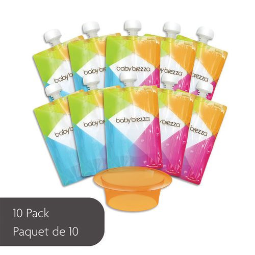 Baby Brezza - Reusable Food Pouches, 10 pack