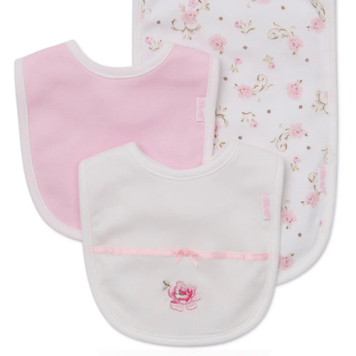 Vintage Rose Bib & Burp Set