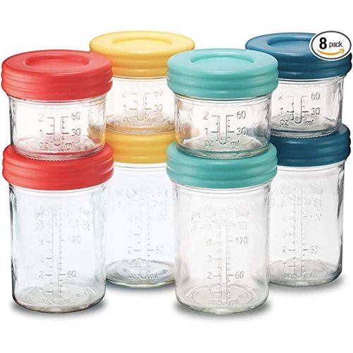 Amazon.com: Mason Bottle - Glass Mason Jars for Breast Milk Storage - Wide easy to clean design, dishwasher and Freezer safe (4 and 8 oz Jars (Set of 8)) : Baby
