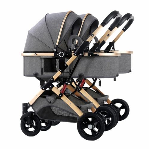 Side-by-Side Convertible Baby Stroller