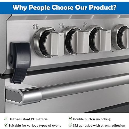 Childproof Oven Door Lock 2 Pack Updated Oven Front Lock Child Safety Oven Lock Baby Proofing