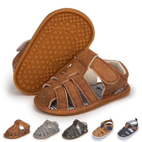 Meckior Baby Infant Boy Girl Sandals Newborn Non-Slip Soft Rubber Sole Sandals for Baby Boys Open-Toe Outdoor Casual Summer First Walkers Shoes
