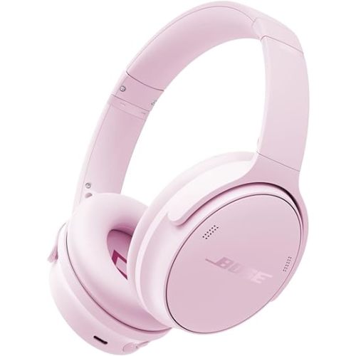 Bose QuietComfort Headphones - Wireless Bluetooth Headphones, Active Over Ear Noise Cancelling and Mic, USB-C Charging, Deep Bass, Up to 24 Hours of Playtime, Petal Pink - Limited Edition Color