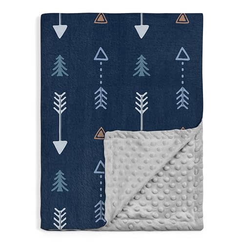 SANDJEST Kid Blanket for Boys with Double Layer Dotted Backing - Arrows Printed 30 x 40 Receiving Blankets Kids Gift for Birthday