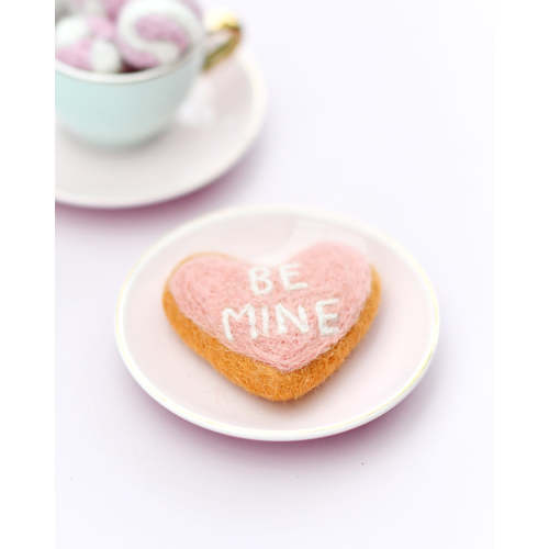 Felt "Be Mine" Heart Icing Cookie