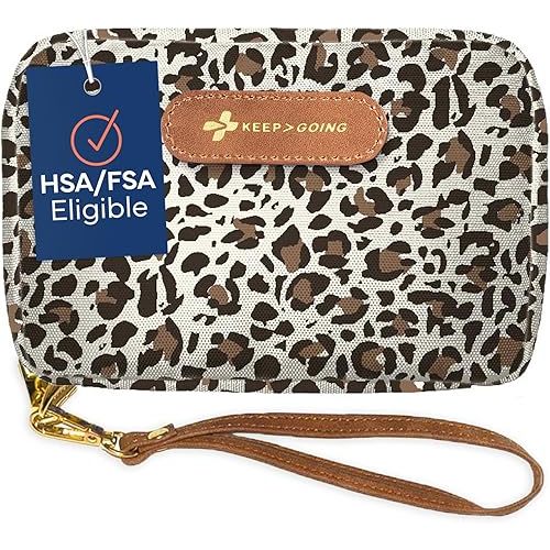 Keep Going Travel First Aid Kit for Kids – 130 Pc.for Purse, Diaper Bag, Backpack, & Suitcase, with Latex-Free Bandages – 7 x 5 x 2 in. Travel First Aid Kit TSA-Approved