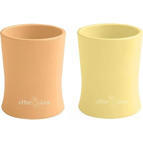 otterlove Silicone Baby & Toddler Training Cup - Pediatric OT Approved - 100% Platinum Pure LFGB Silicone - Unbreakable - Plastic Free - Tiny Cup Perfect for Baby Led Weaning