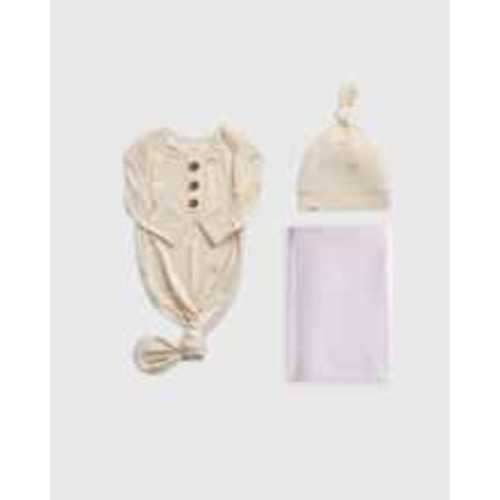 Bamboo Gown, Hat & Swaddle Layette Bundle