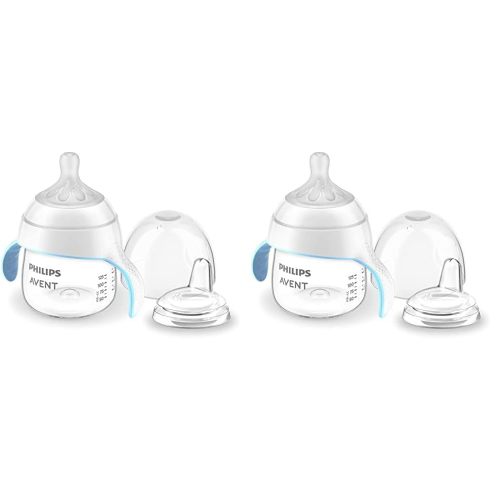Philips Avent Natural Trainer Sippy Cup with Natural Response Nipple and Soft Spout, 5oz, 1pk, SCF263/01 (Pack of 2)