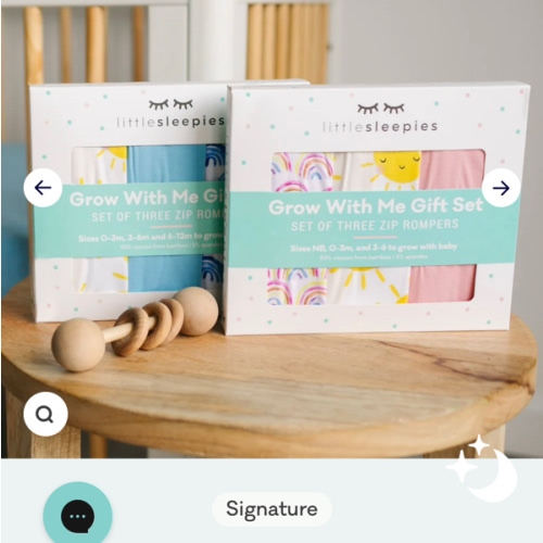 Pastel Rainbows, Bubblegum & Sunshine Zippy Grow With Me Gift Box - Little Sleepies