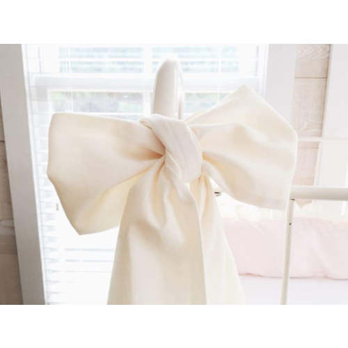 White Large Crib Bow | High Cotton Textile