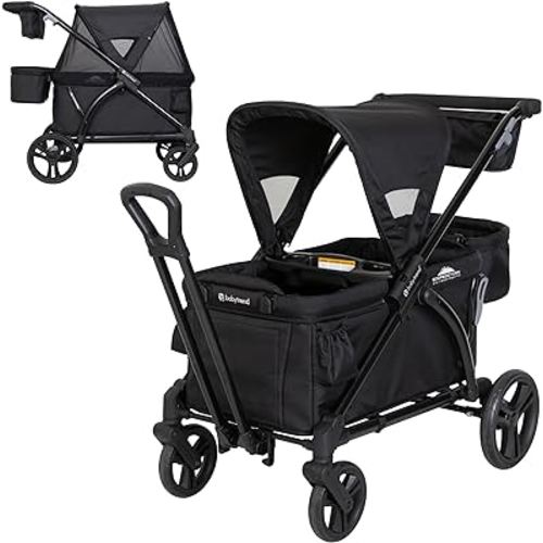 Baby Trend Expedition 2-in-1 Stroller Wagon PLUS, Ultra Black