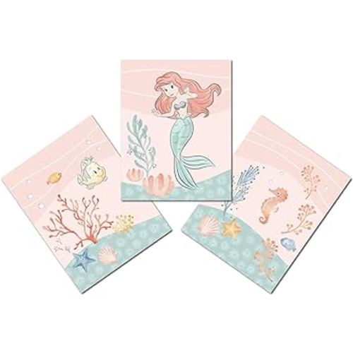 Bedtime Originals Disney Baby The Little Mermaid 3-Piece Unframed Wall Art