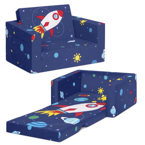 Free Shipping! Delta Children Cozee Flip-Out Chair, 2-in-1 Convertible Kids Lounger and Sleeper