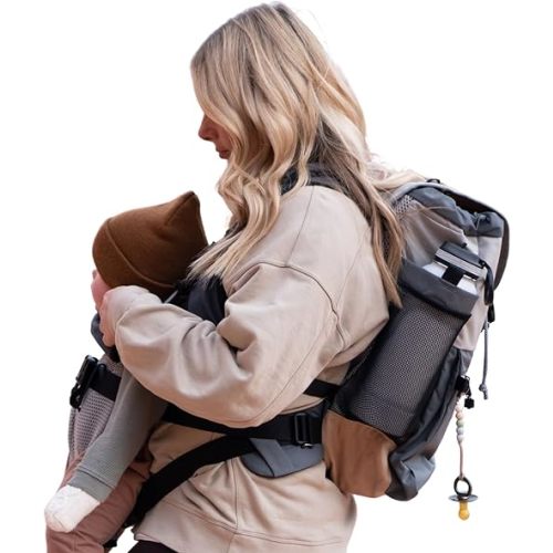 Hatcher Packs Adventure Pack: 40L Backpack and Baby Carrier Designed for Active Parents - Great for Hiking, Travel, Outdoors, and Everyday Use - Hip-Healthy Certified and Lightweight