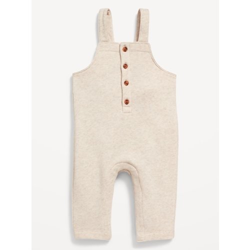 Unisex Sleeveless Button-Front Overalls for Baby