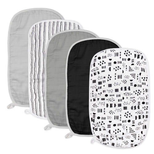 5-Pack Multi-layer Woven Burp Cloths | Honest Baby Clothing