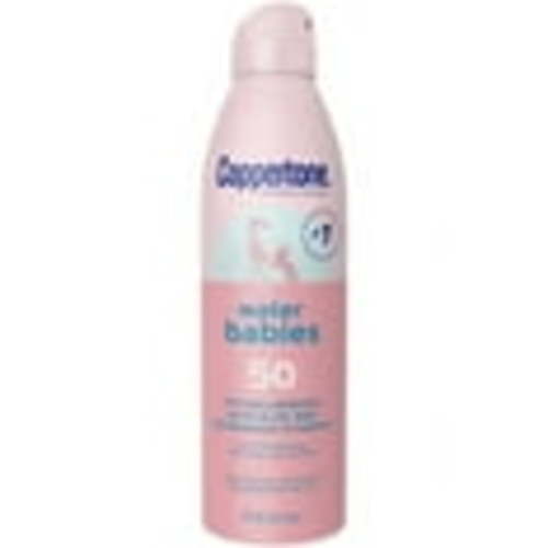 Coppertone WaterBabies Kids Sunblock Spray, SPF 50, Water Resistant, Toddler Safe, 6 Oz