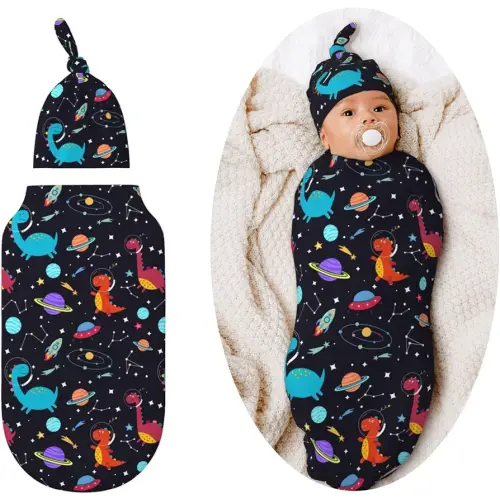 Dinosaur Swaddle Blankets Newborn Receiving Blanket Baby Swaddle Wrap Soft Sleeping Sack for Baby Girls Boys