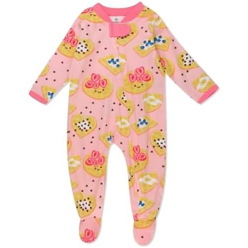 HonestBaby Sleep and Play Footed Pajamas One-Piece Sleeper Jumpsuit Zip-Front Pjs Organic Cotton for Baby Girls, Unisex