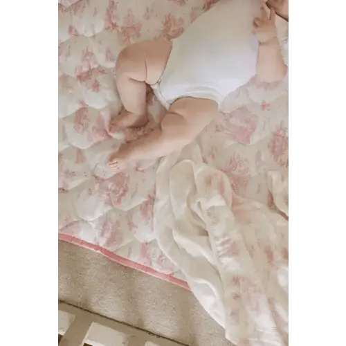 Spring Toile Pink Quilted Playmat