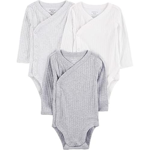 Carter's 3-Pack Side-Snap Little Baby Basics Bodysuit, (Boys)
