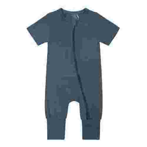 WIBACKER Baby Boys Girls Bamboo Viscose Short Sleeve Pajamas, 2 Way Zipper Romper, Sleep and Play 0-24 Months