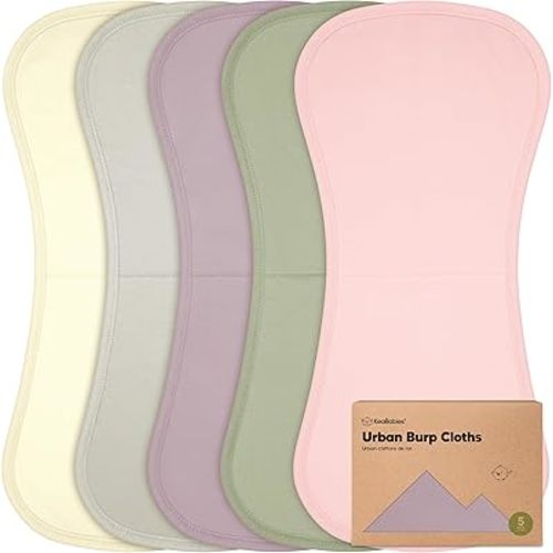 Organic Burp Cloths Baby Boy & Girl - 5-Pack Super Absorbent Cotton Burping Cloths for Babies- (Color: Embrace)