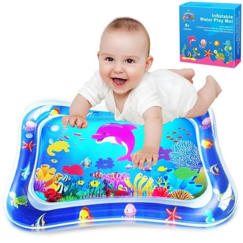 ZMLM Baby Tummy-Time Water Mat - Infant Water Play Mat Water Playmat Sensory Pad Baby Stuff for 3 6 9 12 Months Newborn Toddler Boys Girls Best Gift Fun Indoor Activity Item Game
