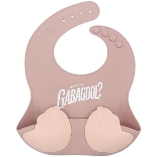 Teasin' Teethers Funny Italian Silicone Baby Bib with Pocket Food Catcher for Toddlers and Infants Funny Baby Bib Gift