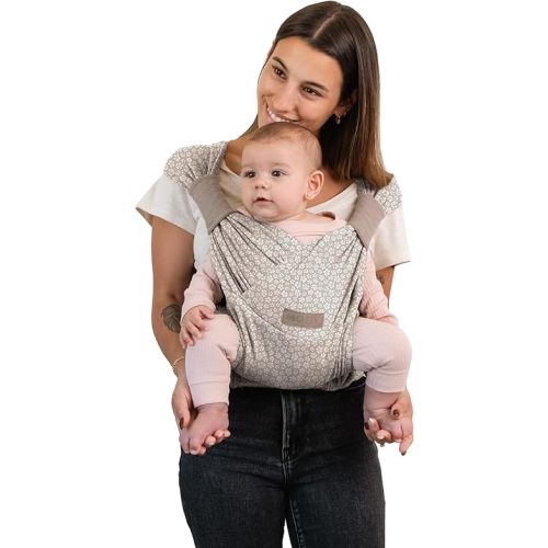 Moby Duet Baby Carrier for Infant to Newborn (8-33lbs), Three Adjustable Carrying Positions & Customizable Seat, Snug & Secure Wrap Carrier, Designed for Perfect Fit (Prairie Blooms)