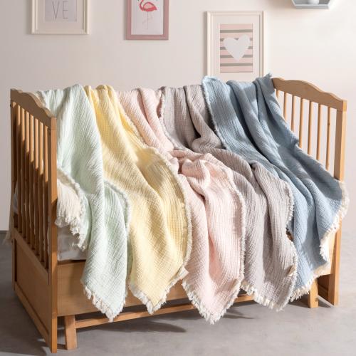 Organic Muslin Baby Quilt: Soft Cotton Crib Blanket, Neutral Nursery