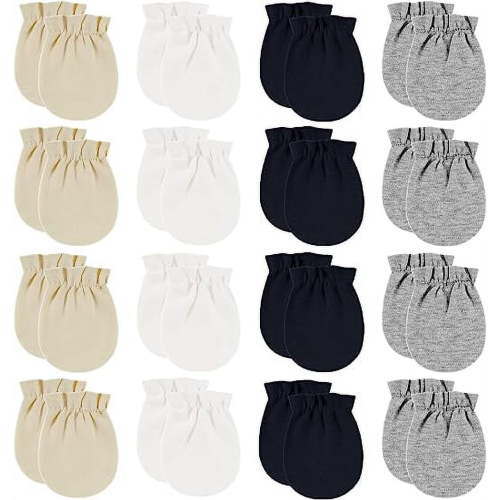 ONESING 16 Pairs Baby Mittens Baby Gloves No Scratch Baby Mittens for Newborn Baby Unisex 0~6 Months