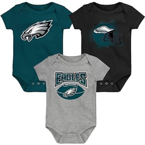 Outerstuff NFL Newborn Infants Game On 3 Piece Onesie Creeper Bodysuit Romper Set
