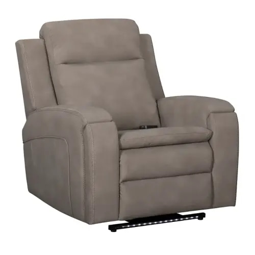 Armstrong Taupe Power Recliner with Heat and Massage