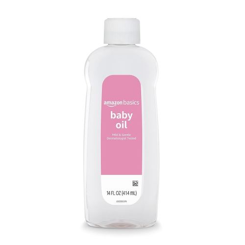 Amazon Basics Baby Oil, Mild & Gentle, Dermatologist Tested, Lightly Scented, 14 Fluid Ounces (Previously Solimo)