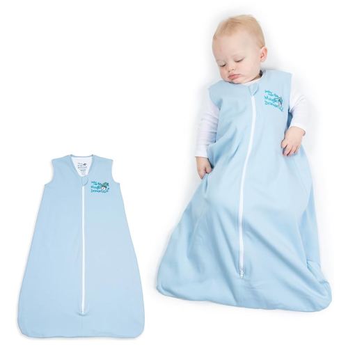 Baby Merlin's Magic Dream Sleep Sack - 100% Cotton Baby Wearable Blanket Sleep Suit - 6-12 Months (Blue)